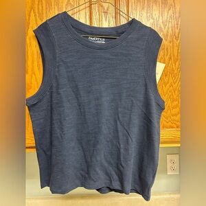 Faherty Women's Deep Blue Muscle Tee organic cotton NWT